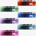 104+4 OEM Profile PBT Dip-dye Gradient Keycaps Set Cherry MX Switch for Mechanical Gaming Keyboard Blue / White / Pink Keycap